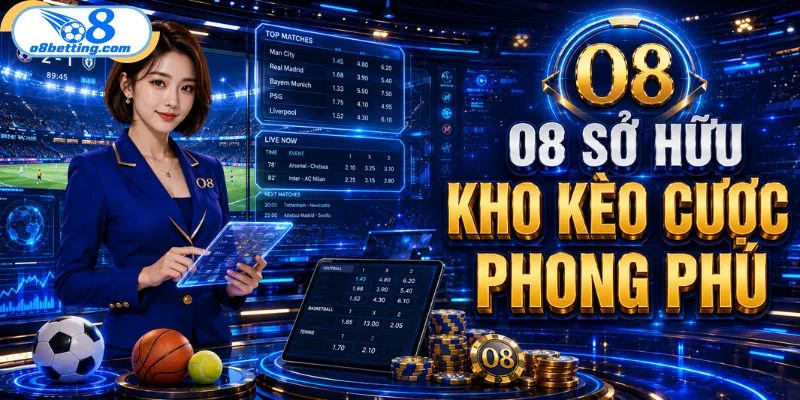 O8 sở hữu kho kèo cược phong phú