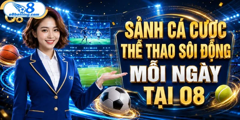 Sảnh cá cược thể thao sôi động mỗi ngày tại O8
